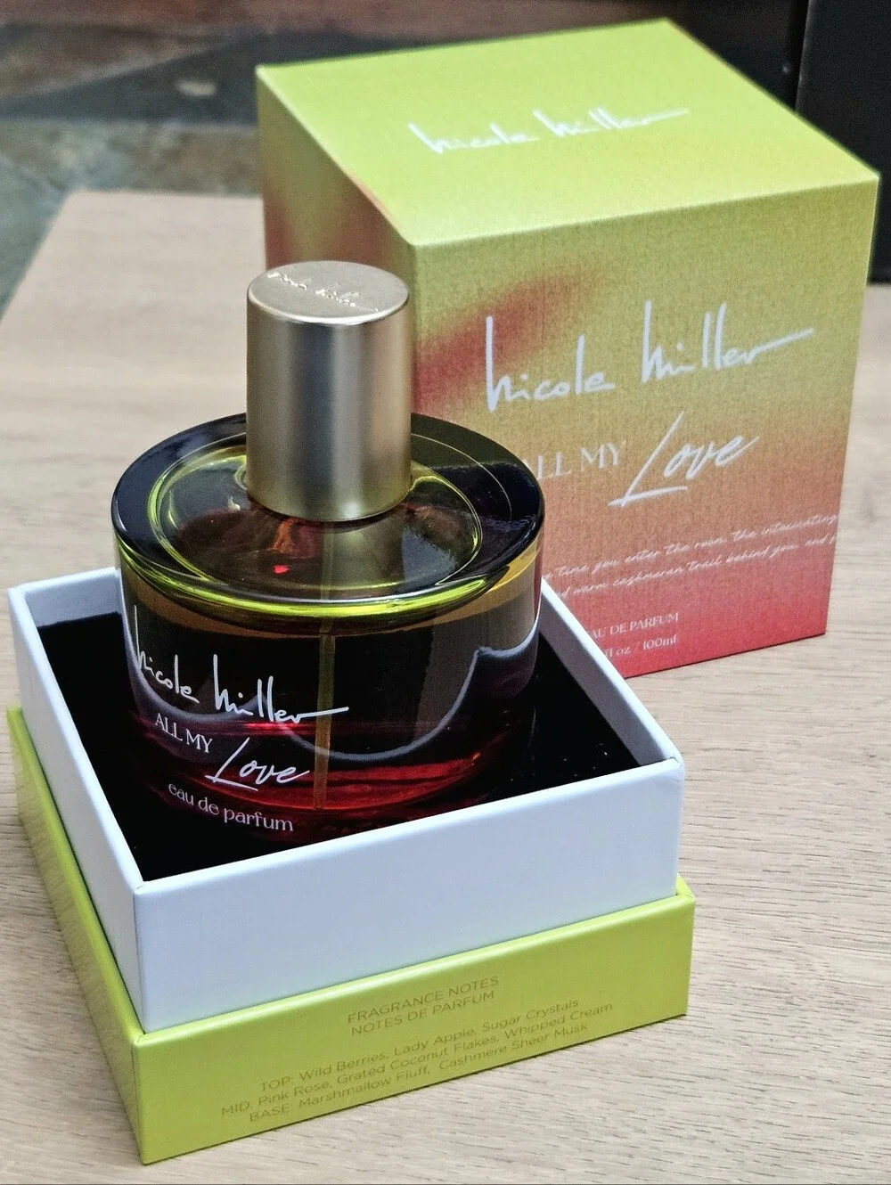 NICOLE MILLER ALL MY LOVE 3.4oz NEW IN BOX